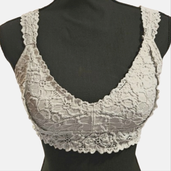 Live Love Dream Gray Lace Dreamy Bralette See Meas - Picture 1 of 8